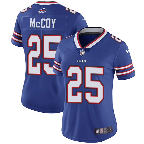 Nike Bills #25 LeSean McCoy Royal Blue Team Color Women's Stitched NFL Vapor Untouchable Limited Jersey